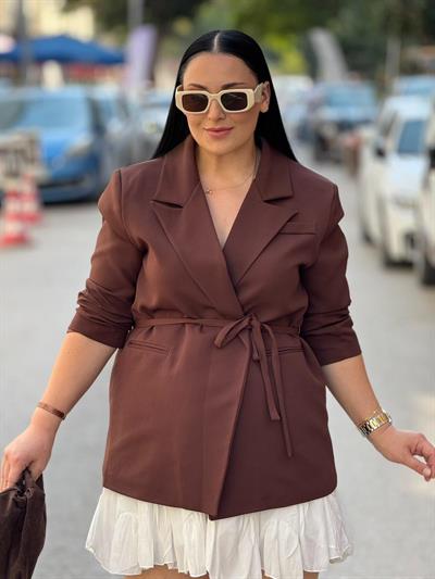 Merlune Kahve Blazer Ceket