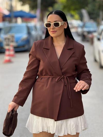 Merlune Kahve Blazer Ceket