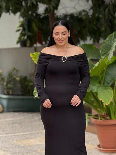 Miravel Siyah Elbise 