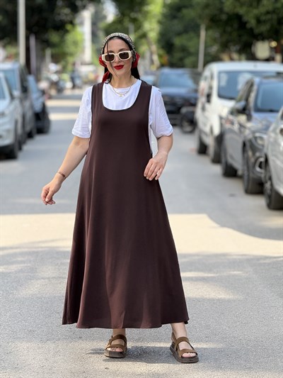 MIRELLE Salopet Elbise Kahverengi 