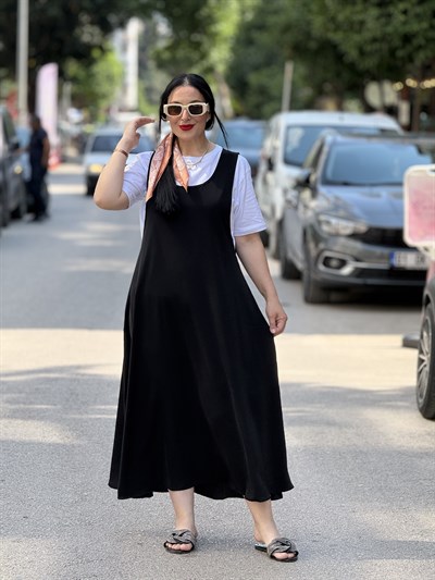 MIRELLE Salopet Elbise Siyah 