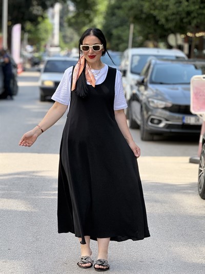 MIRELLE Salopet Elbise Siyah 