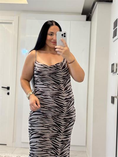 MYSTİC GRİ-ZEBRA DESENLİ ELBİSE