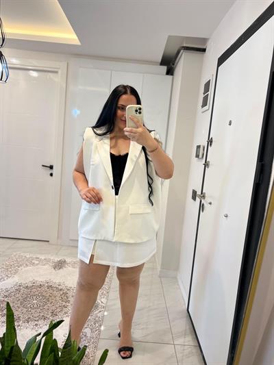 Modern Luxe Beyaz Yelek