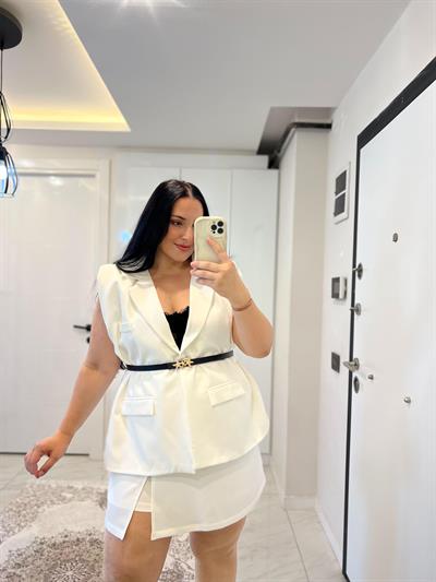 Modern Luxe Beyaz Yelek