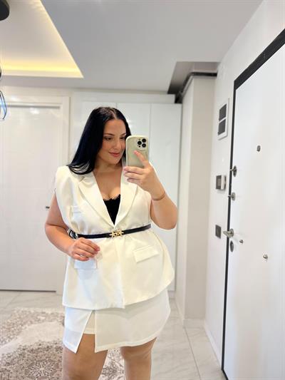 Modern Luxe Beyaz Yelek