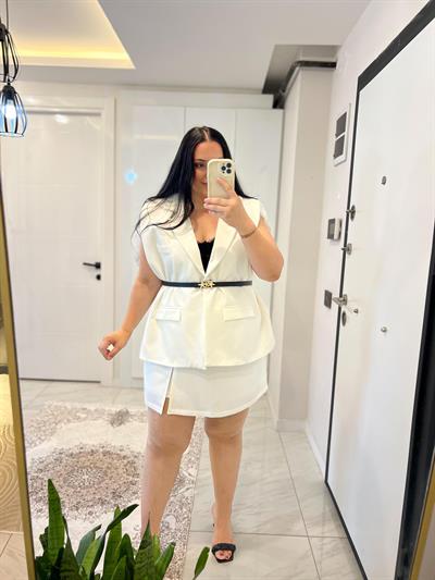 Modern Luxe Beyaz Yelek