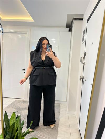 Modern Luxe Siyah Yelek