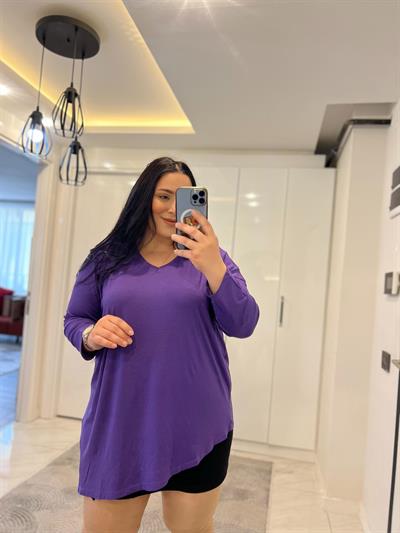 NRD ASİMETRİK MOR BLUZ 