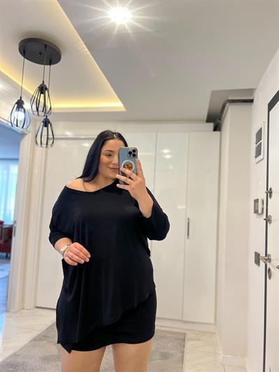 NRD ASİMETRİK SİYAH BLUZ 