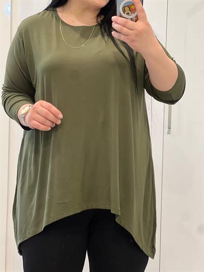 NRD ÇİFT ASİMETRİK  YEŞİL BLUZ 