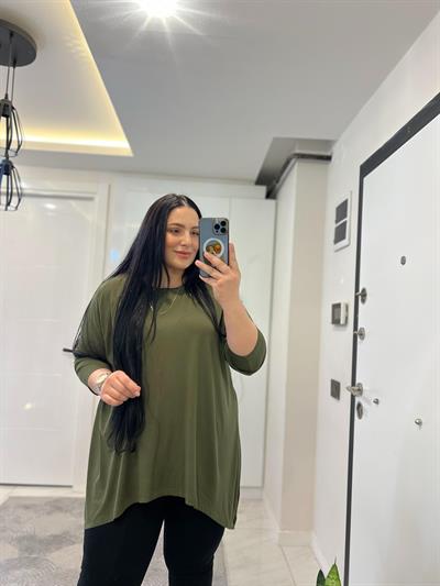 NRD ÇİFT ASİMETRİK  YEŞİL BLUZ 