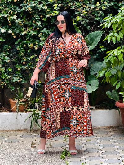 NRD KAHVE VİSCON ELBİSE