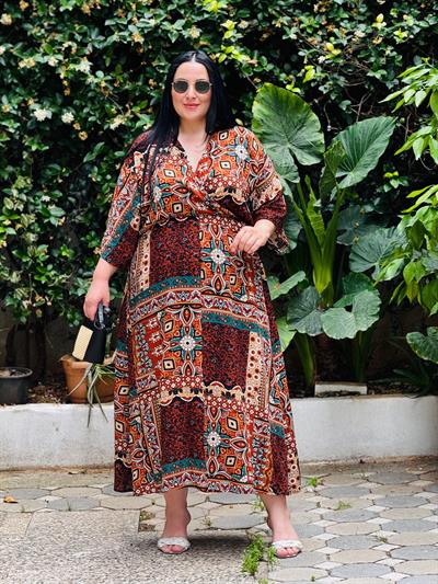 NRD KAHVE VİSCON ELBİSE