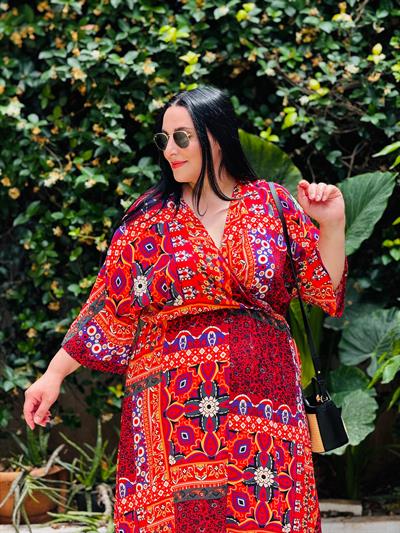 NRD KIRMIZI VİSCON ELBİSE