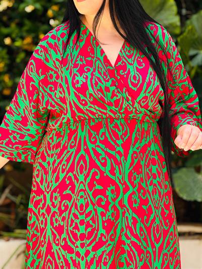 NRD YEŞİL VİSCON ELBİSE