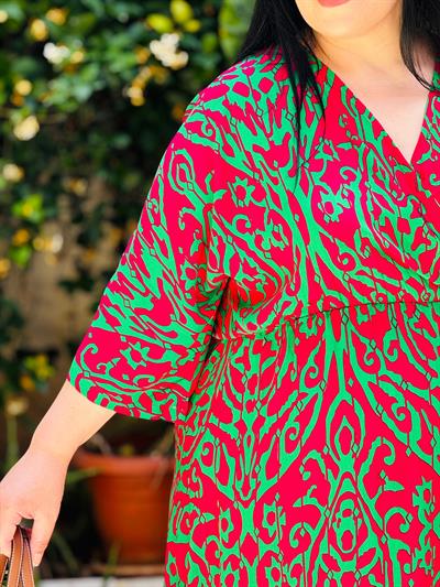 NRD YEŞİL VİSCON ELBİSE