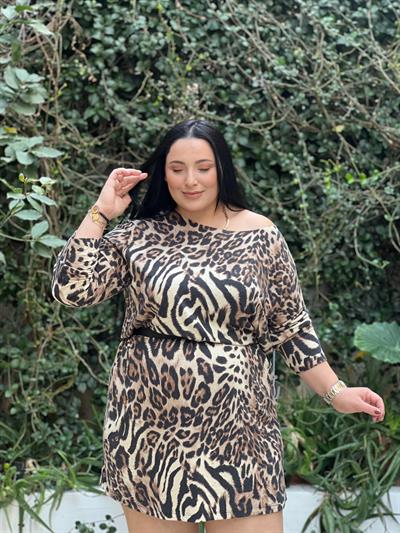 NRD ZEBRA LEOPAR ELBİSE