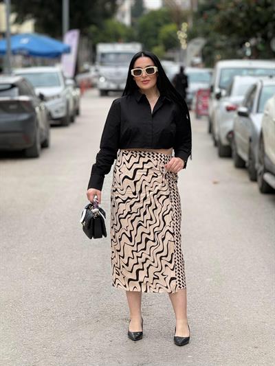 Ophelia Desenli Midi Etek