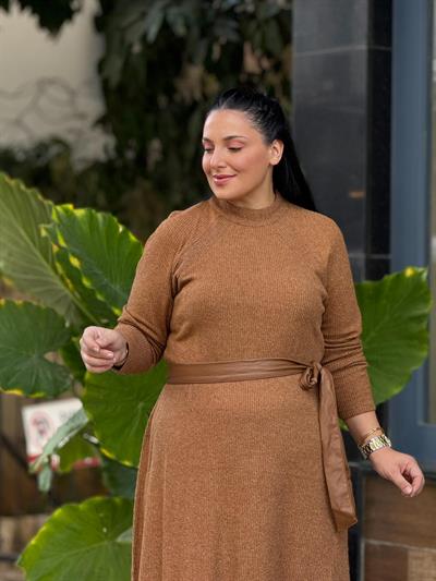 Ornella Karamel Elbise