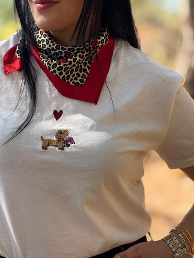 Poodle Beyaz Tişört