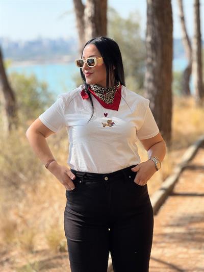 Poodle Beyaz Tişört