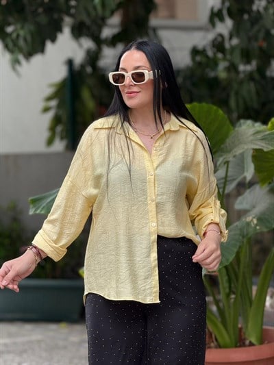 PURE DOKULU SARI GÖMLEK 