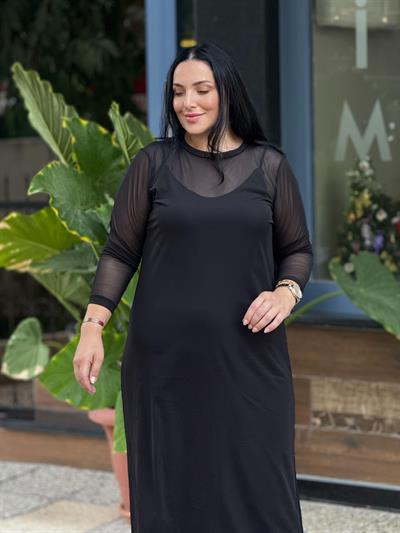 Rapsodi File Astar Siyah Elbise