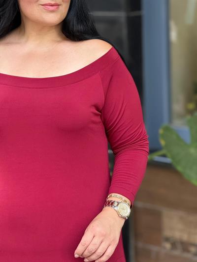 Rosewood Bordo Elbise