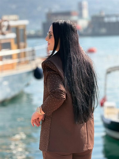Royal Işıltılı Kahverengi Takım