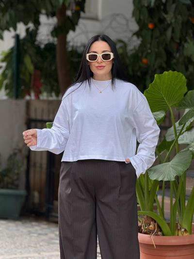 Signature Beyaz Basic Tişört