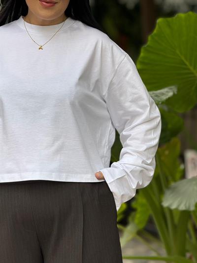 Signature Beyaz Basic Tişört