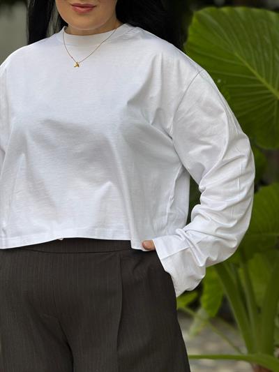 Signature Beyaz Basic Tişört