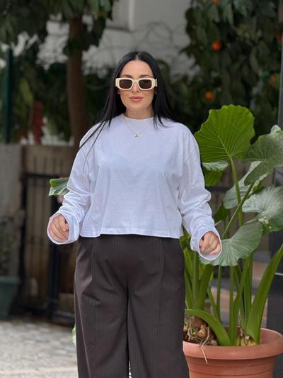 Signature Beyaz Basic Tişört