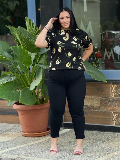 SİYAH ESNEK DENİM PANTOLON