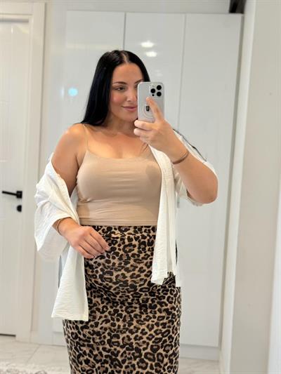 SPAGETTI ASKI KREM CROP