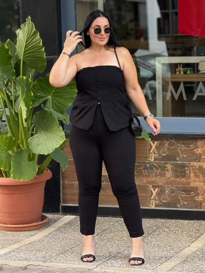 Stella Slim Siyah Pantolon