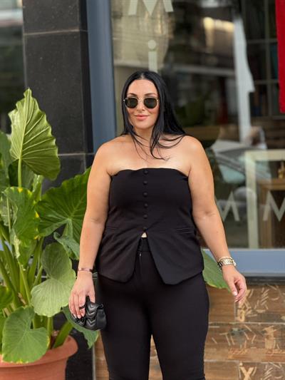 Stella Slim Siyah Pantolon