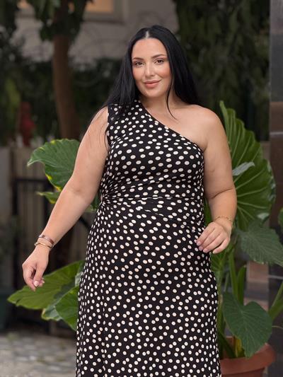 TEK OMUZ PUANLI ELBİSE