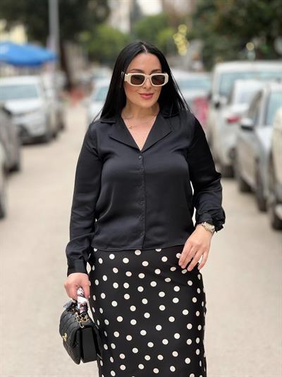 Vera Siyah Klasik Gömlek