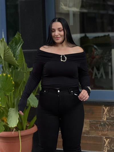 Veyona Siyah Bluz