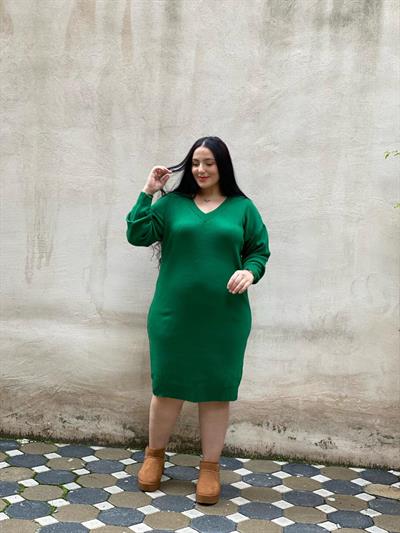  YEŞİL TRİKO ELBİSE 