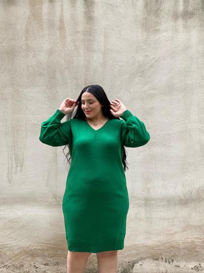  YEŞİL TRİKO ELBİSE 