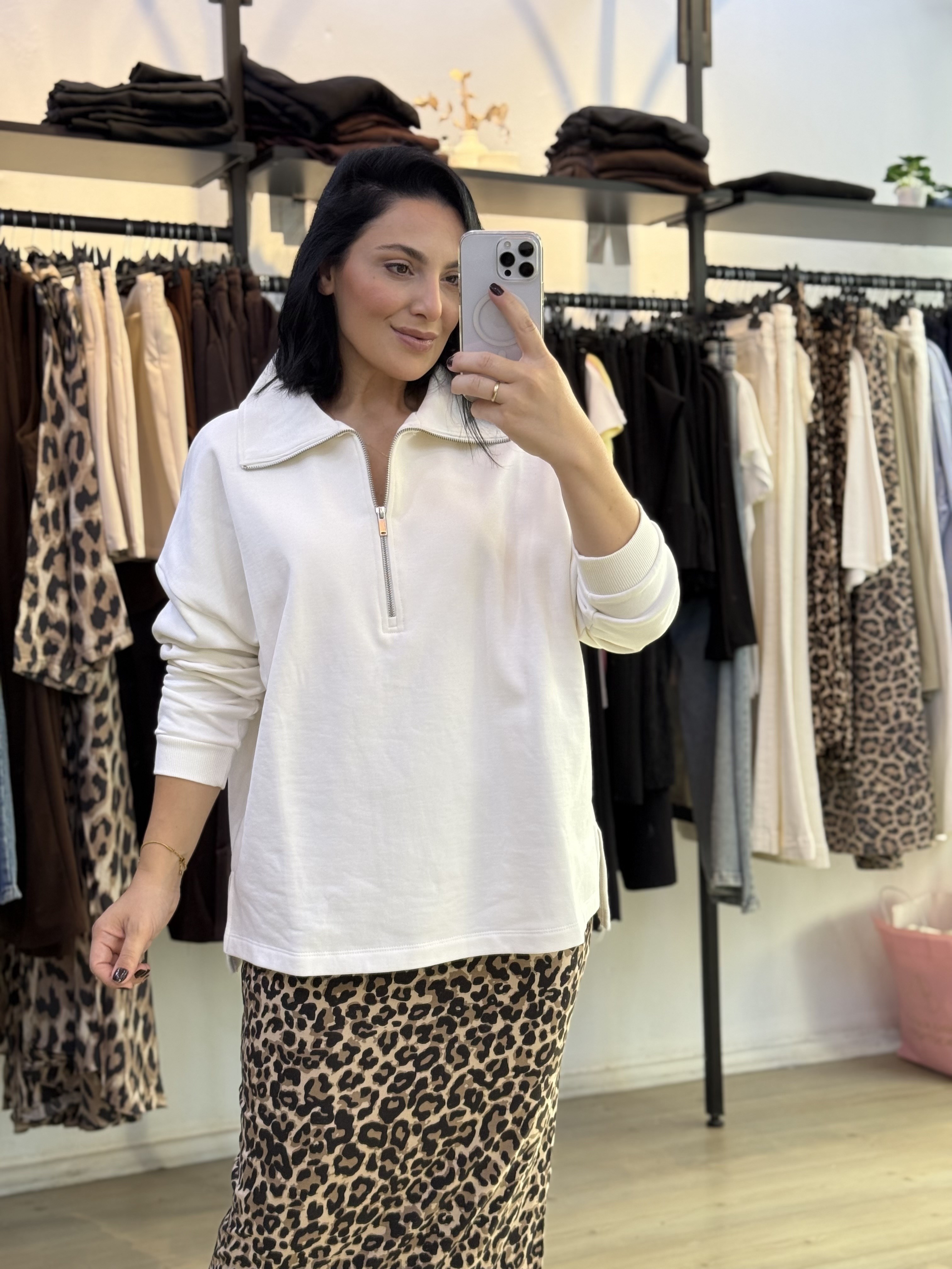  LİVIA SWEAT  EKRU
