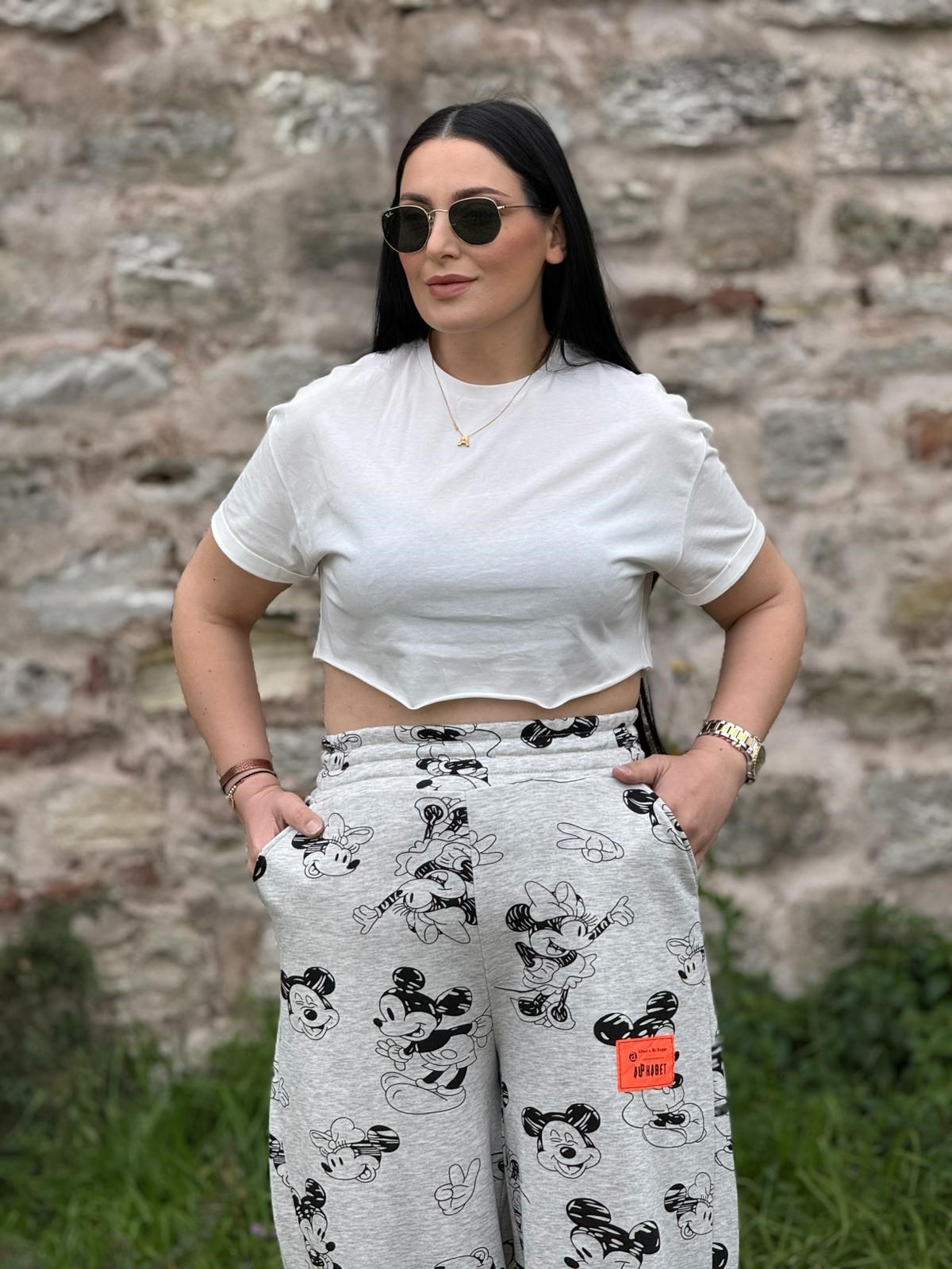 Basic Beyaz Crop Tişört