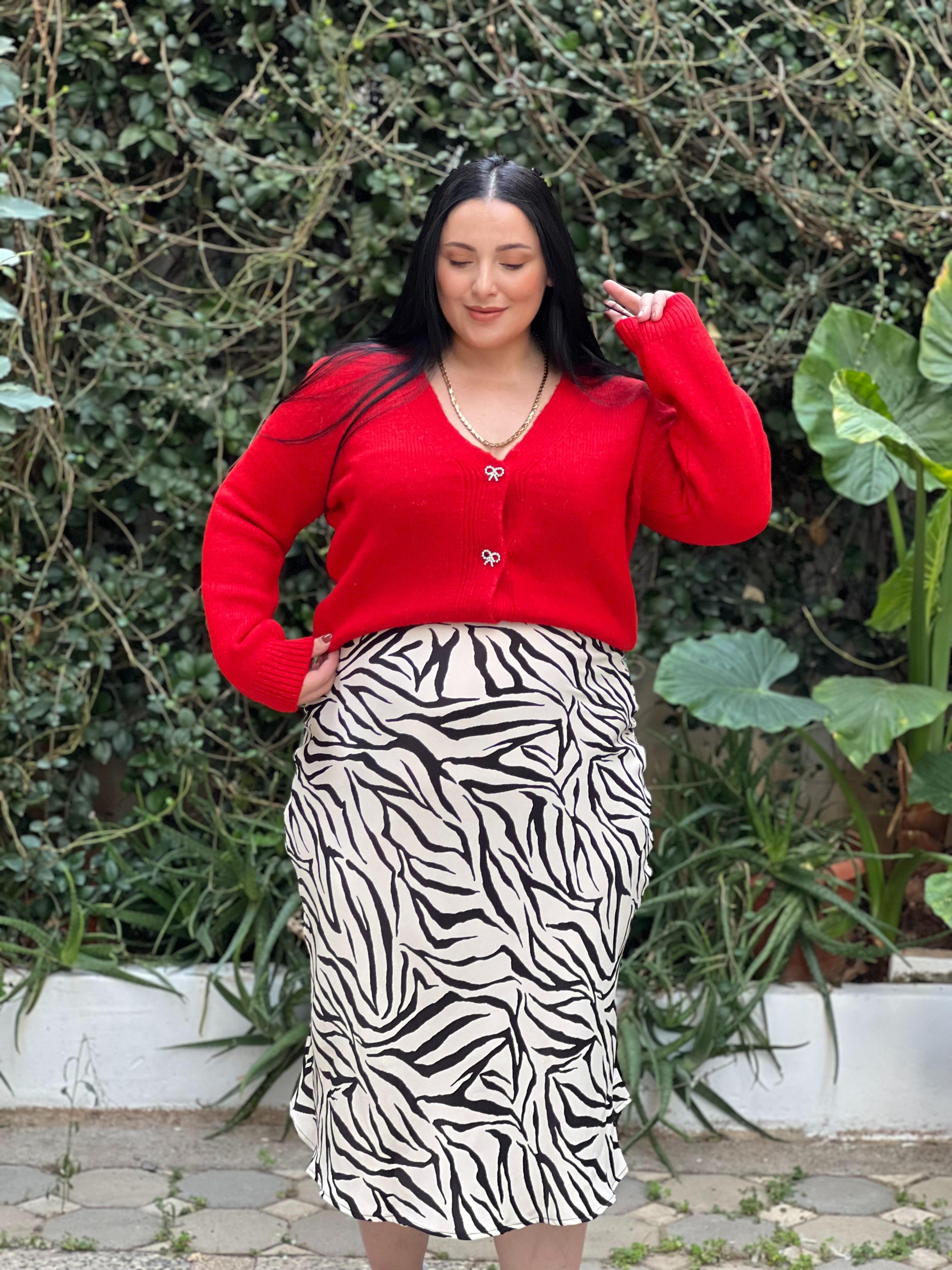 BEYAZ ZEBRA DESEN SATEN ETEK 