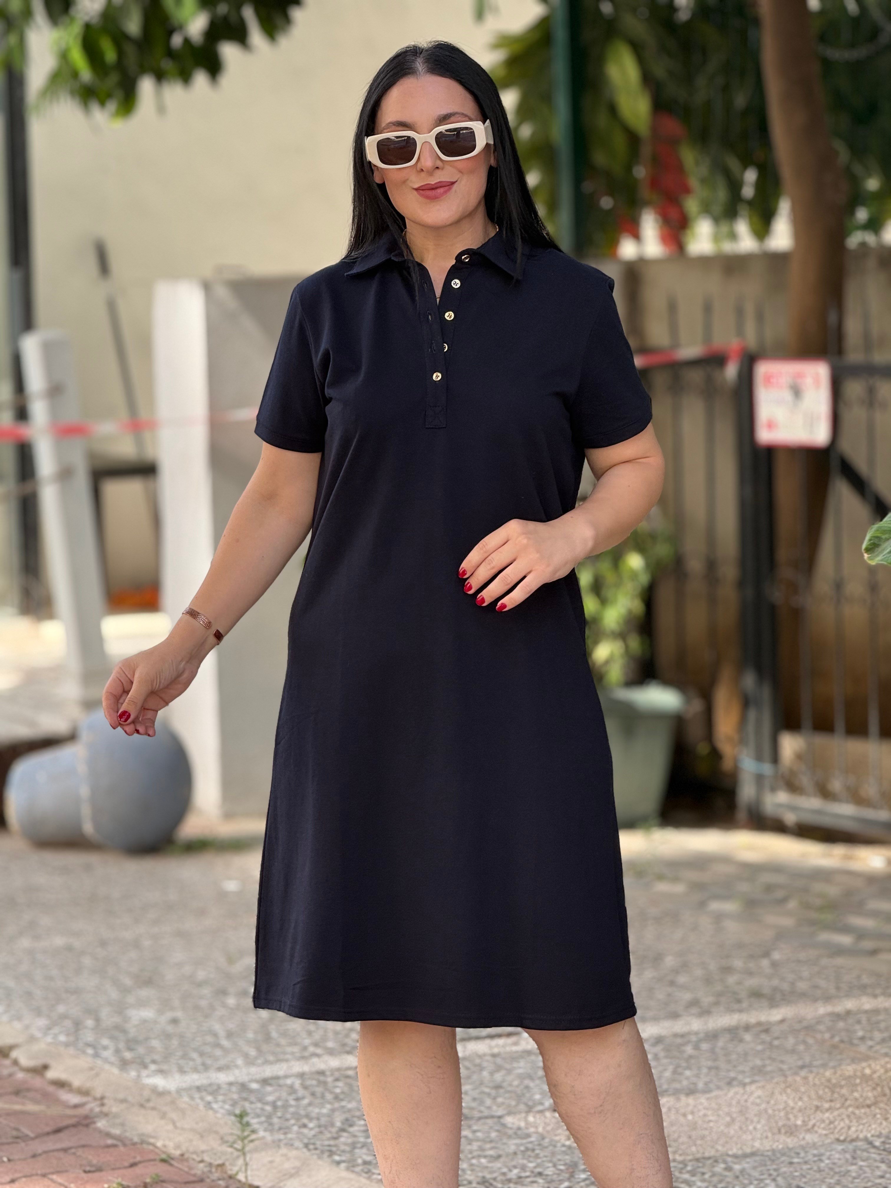 RUBY Polo Elbise Lacivert 
