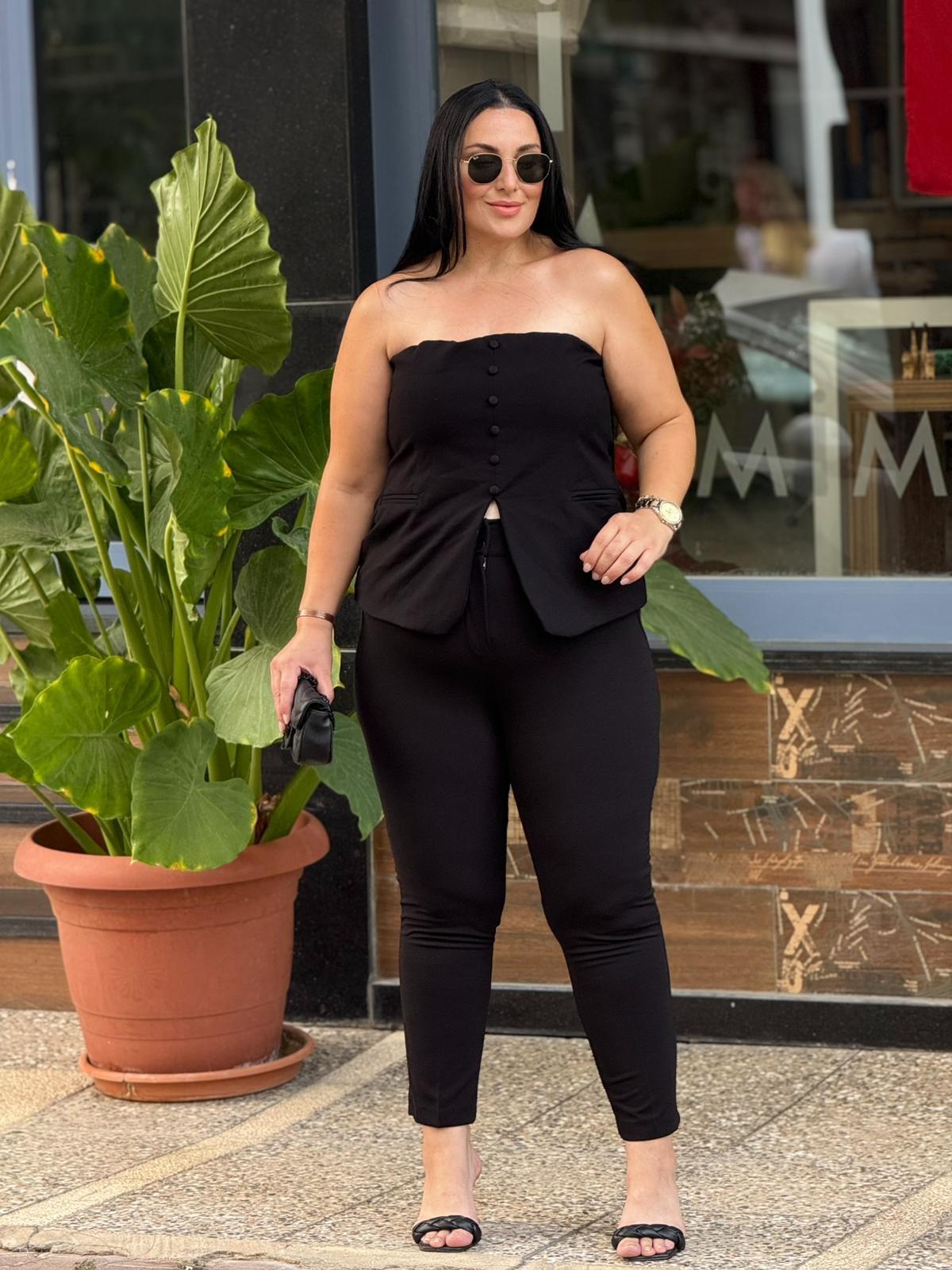 Stella Slim Siyah Pantolon