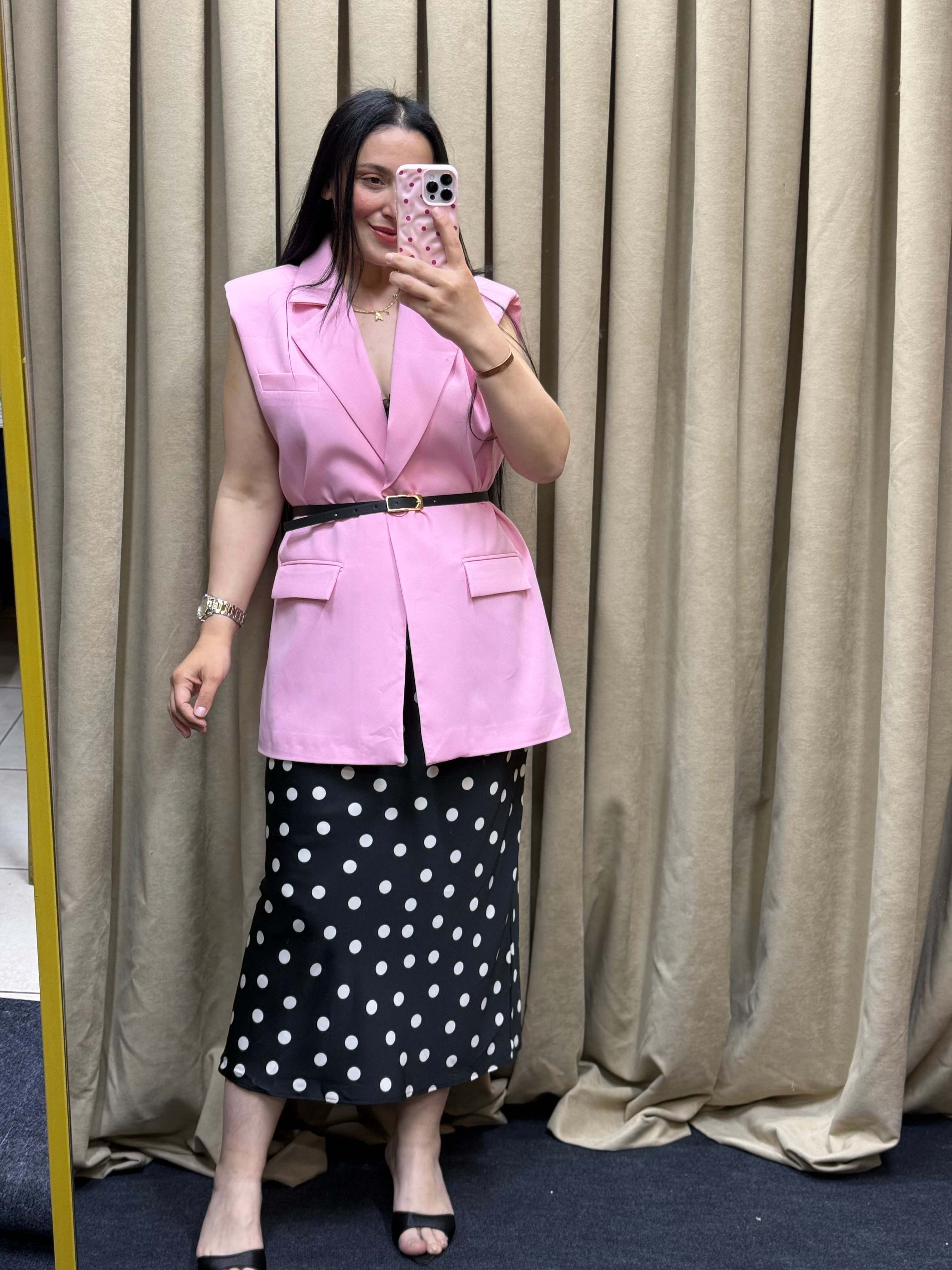 VANGUARD Kemer Detaylı Pembe Yelek