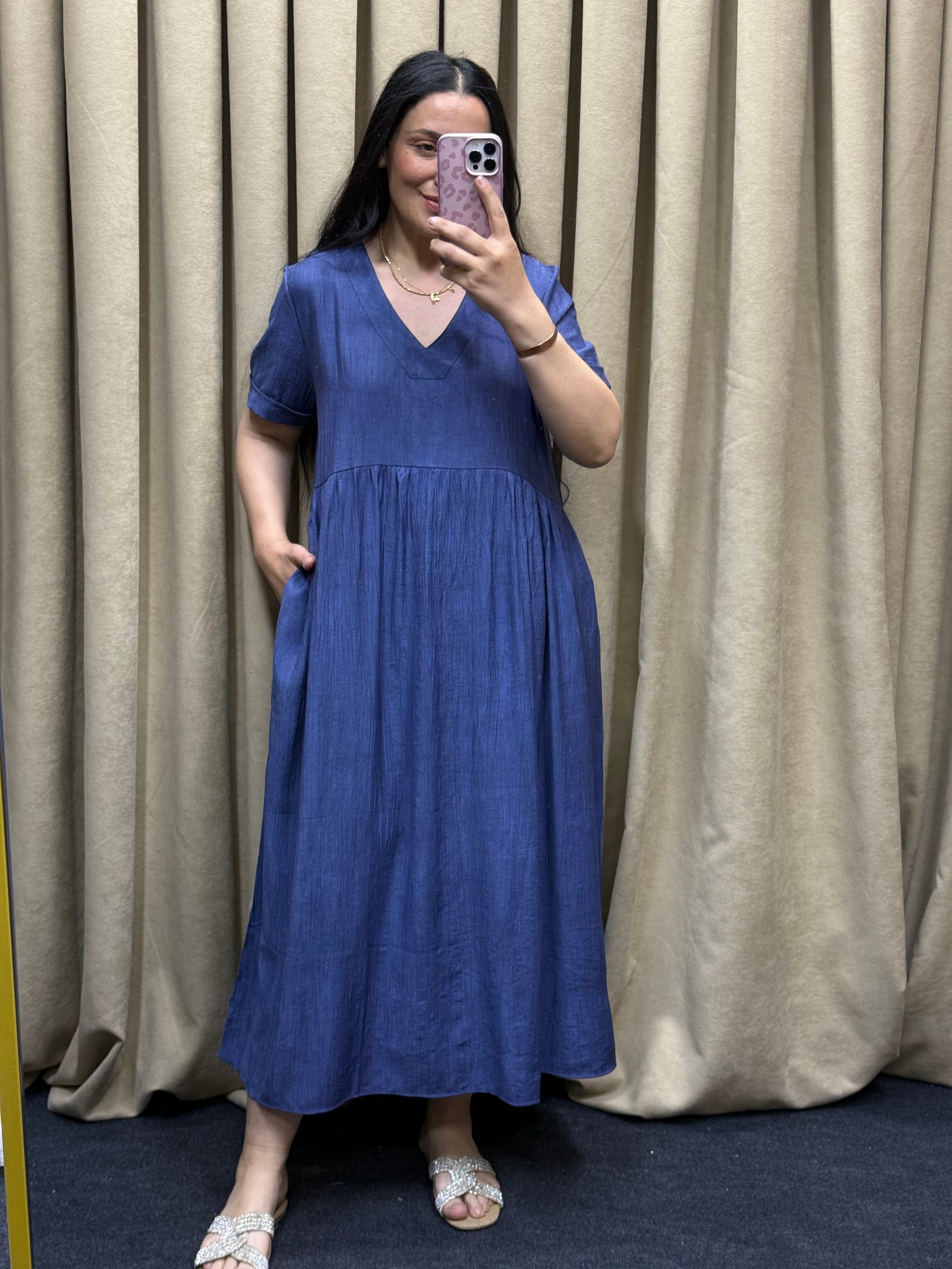 Viena Basic İndiğo  Elbise 